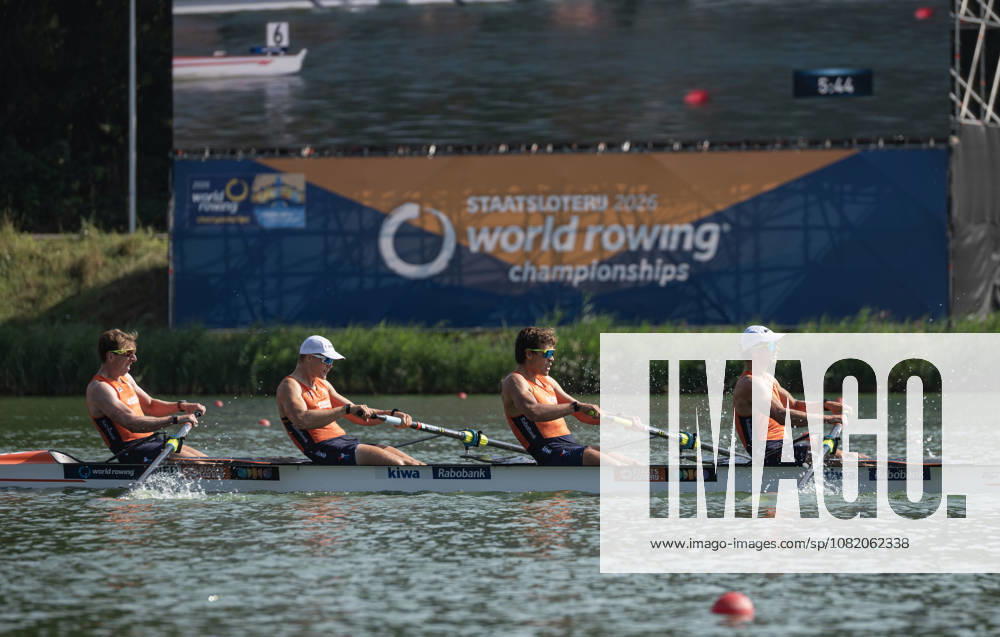 Amsterdam The Netherlands 27th August 2026 2026 World Rowing Championships on the Bosbaan in Amsterdam Men s Four Semifinal 2 (Semifinal) B Leonard Van Lierop 2 Gert-Jan Van Doorn 3 Eli Brouwer S Rik Rienks (NED) watersport,