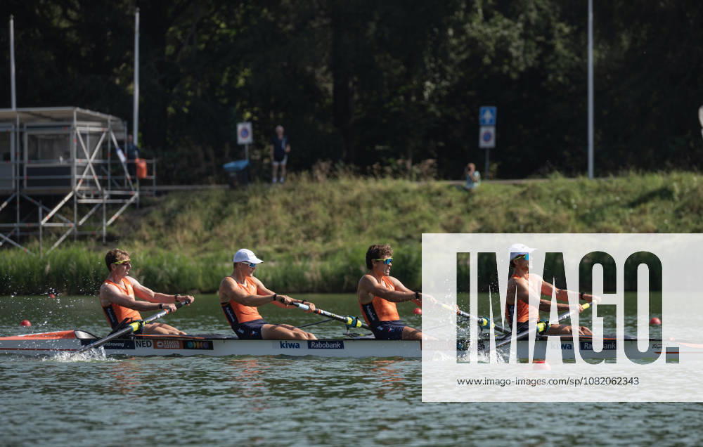 Amsterdam The Netherlands 27th August 2026 2026 World Rowing Championships on the Bosbaan in Amsterdam Men s Four Semifinal 2 (Semifinal) B Leonard Van Lierop 2 Gert-Jan Van Doorn 3 Eli Brouwer S Rik Rienks (NED) watersport,