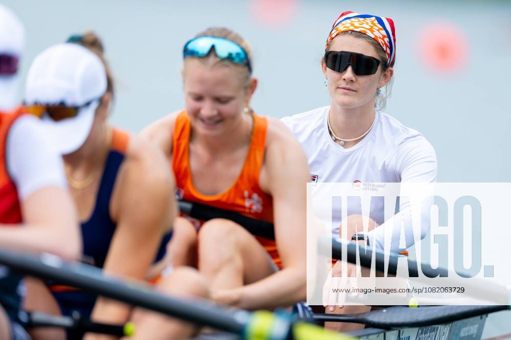 AMSTERDAM - Claire de Kok with the women s eight during a training session on the fifth day of the World Rowing Championships at the Bosbaan in the Amsterdam Forest. IRIS VAN DEN BROEK ANP ANPxSportx IVx 566422166 originalFilename: 566422166