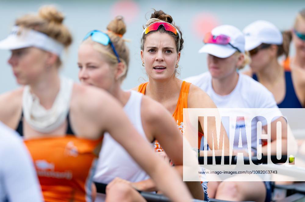 AMSTERDAM - Willemijn Mulder with the women s eight during a training session on the fifth day of the World Rowing Championships at the Bosbaan in the Amsterdam Forest. IRIS VAN DEN BROEK ANP ANPxSportx IVx 566422224 originalFilename: 566422224