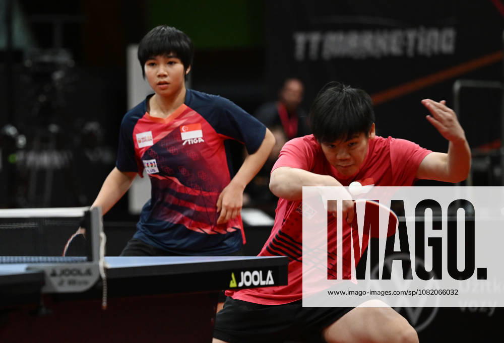 Final of mixed doubles of Table tennis, Tischtennis during the WTT Feeder Olomouc, Czech Republic, August 28, 2026. From left Loy Ming Ying and Quek Izaac of Singapore. (CTKxPhoto LudekxPerina) CTKPhotoP2026082804340 CTKPhotoP2026082804340