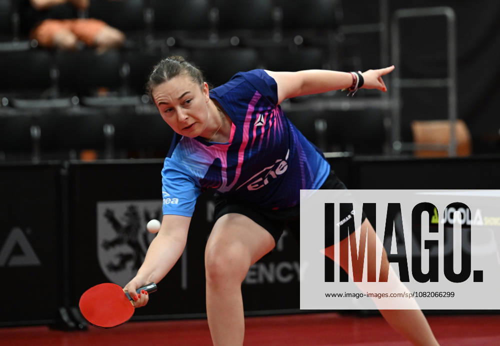 Final of mixed doubles of Table tennis, Tischtennis during the WTT Feeder Olomouc, Czech Republic, August 28, 2026. From left Natalia Bajorova of Poland (pictured), Lubomir Pistej od Slovakia. (CTKxPhoto LudekxPerina) CTKPhotoP2026082804391 CTKPhotoP2026082804391