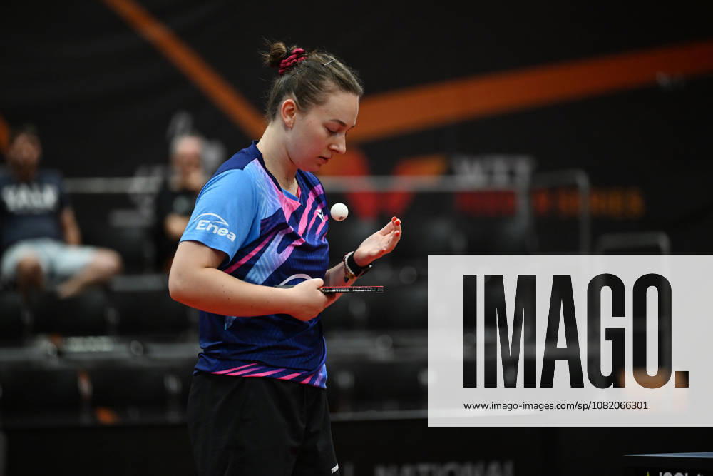 Final of mixed doubles of Table tennis, Tischtennis during the WTT Feeder Olomouc, Czech Republic, August 28, 2026. From left Natalia Bajorova of Poland (pictured), Lubomir Pistej od Slovakia. (CTKxPhoto LudekxPerina) CTKPhotoP2026082804413 CTKPhotoP2026082804413