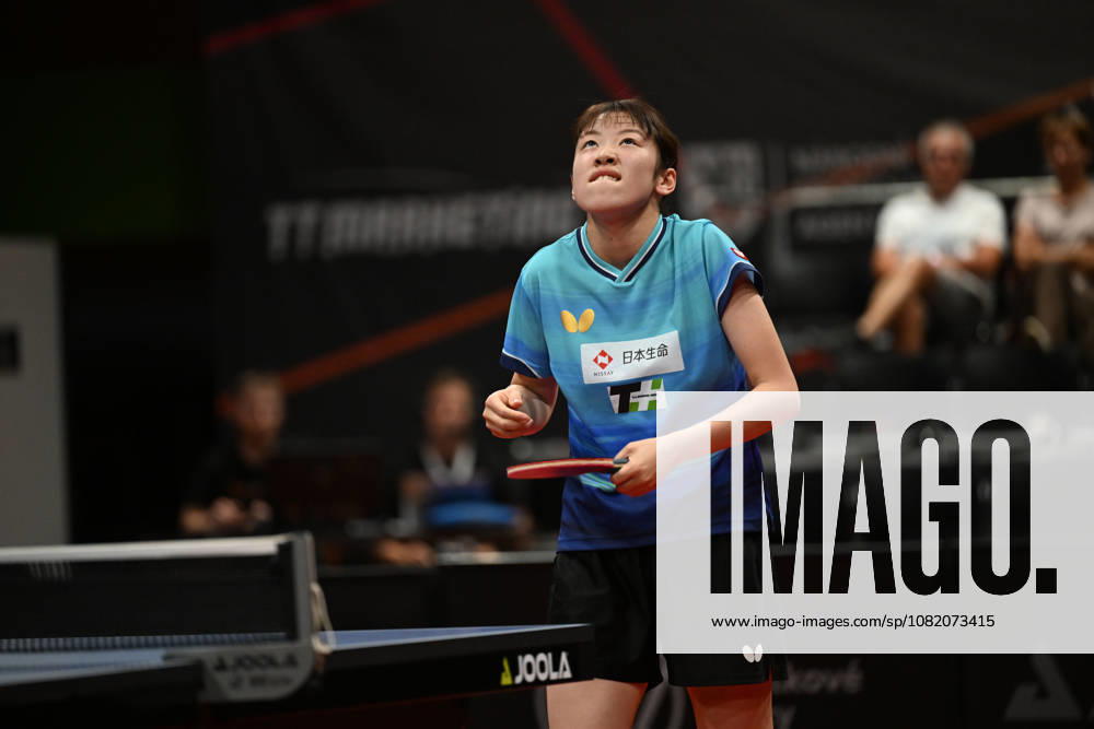 Rin Mende of Japan reacts during the match against Misuzu Takeya of Japan during the women s singles Table tennis, Tischtennis final at the WTT Feeder in Olomouc, Czech Republic, on August 28, 2026. (CTKxPhoto LudekxPerina) CTKPhotoP2026082806439 CTKPhotoP2026082806439