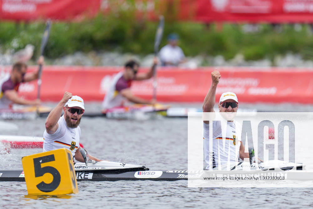ICF Canoe Sprint and Paracanoe World Championships Max Lemke, Max Rendschmidt during ICF Canoe Sprint and Paracanoe World Championships in Poznan, Poland, on August 28, 2026 Poznan Poland