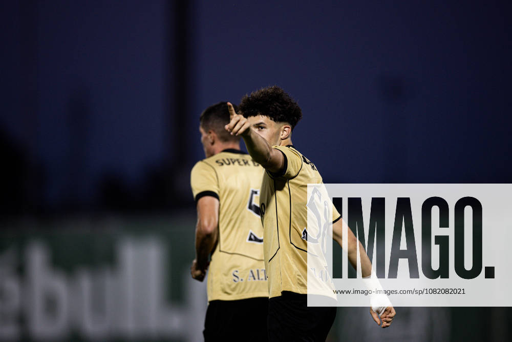 Rio Ave v Sporting Cp - Liga Portugal Flavio Goncalves of Sporting CP celebrates during the Liga Portugal Betclic 2026 27 match between Rio Ave and Sporting CP at Estadio dos Arcos in Vila do Conde, Portugal, on August 28, 2026. Vila do Conde Porto Portugal