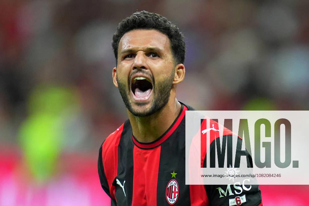 AC Milans Goncalo Ramos celebrates after scoring 1-0 during the Serie A soccer match between Ac Milan and Venezia at the San Siro Stadium in Milan, north Italy - Friday August 28 , 2026. - Soccer