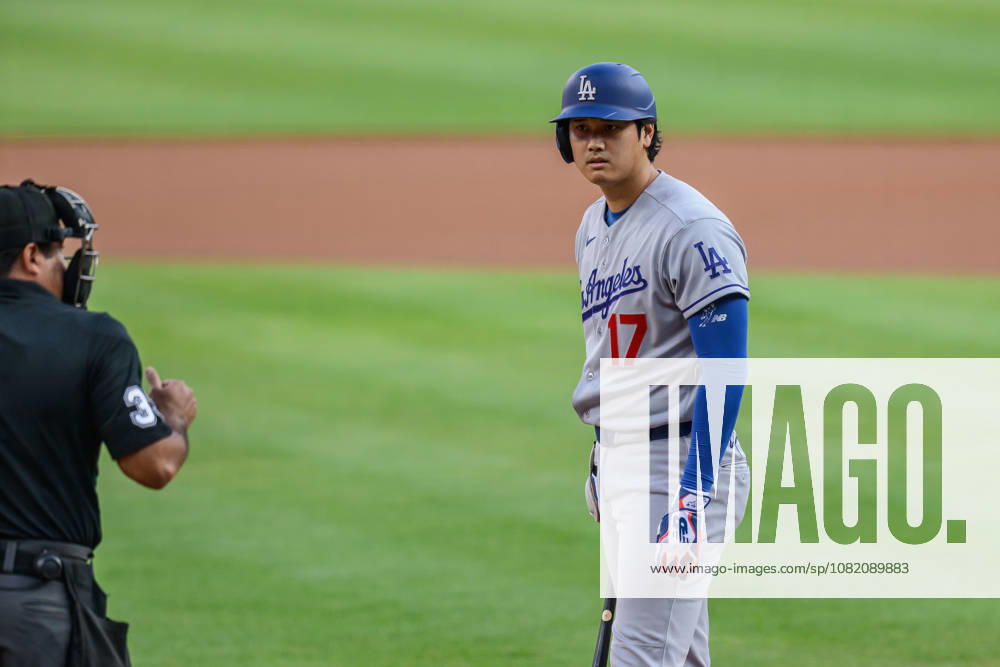 Aug 28, 2026; Detroit, Michigan, USA; Los Angeles Dodgers Shohei Ohtani (17) steps up for the first at bat of the game at Comerica Park. Mandatory Credit: -Cal Media MLB, Baseball Herren, USA 2026: Dodgers Vs Tigers AUG 28 - ZUMAc04_ 20260828_zma_c04_003