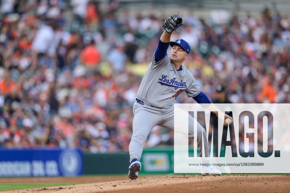 Aug 28, 2026; Detroit, Michigan, USA; Los Angeles Dodgers Tarik Skubal (29) on the mound in the first inning at Comerica Park. Mandatory Credit: -Cal Media MLB, Baseball Herren, USA 2026: Dodgers Vs Tigers AUG 28 - ZUMAc04_ 20260828_zma_c04_005