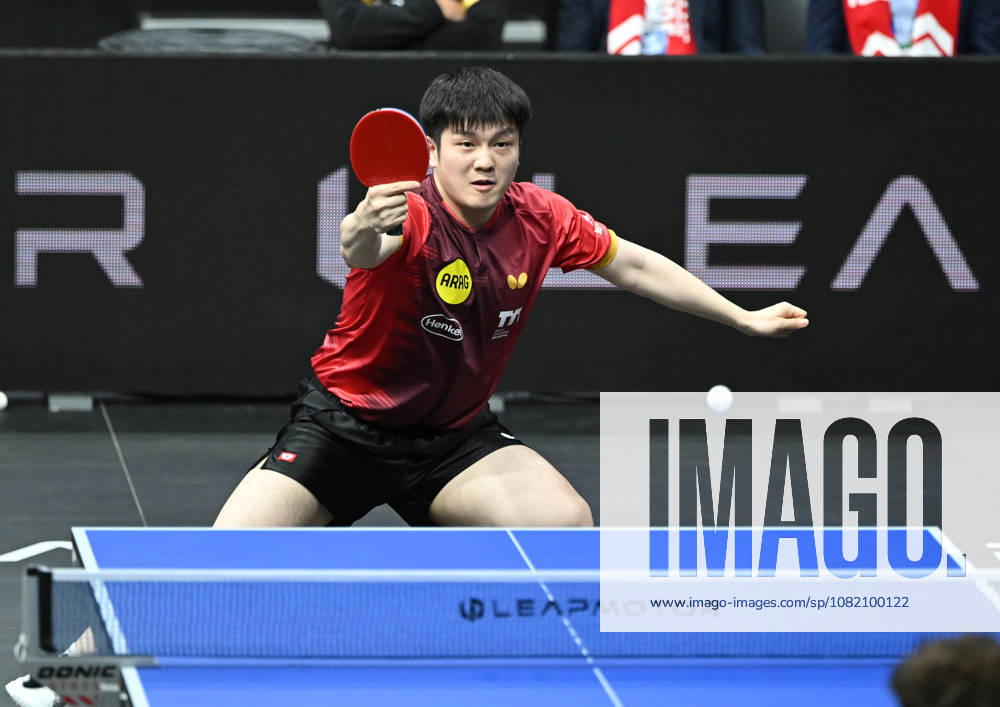 German Table Tennis Cup Grand Opening with Fan Zhendong of Borussia Düsseldorf (photo ms0702) NUREMBERG, GERMANY, AUGUST 29, 2026 Fan Zhendong, Borussia Düsseldorf, photo ms0702, in action at the Table Tennis Bundesliga Cup Grand Opening for the 2026–2027 season at the Kia Metropol Arena in Nuremberg, Nuremberg, Kia Metropol Arena, Bavaria, Germany