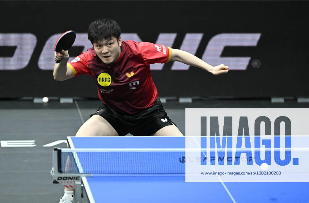 German Table Tennis Cup Grand Opening with Fan Zhendong of Borussia Düsseldorf (photo ms0725) NUREMBERG, GERMANY, AUGUST 29, 2026 Fan Zhendong, Borussia Düsseldorf, photo ms0725, in action at the Table Tennis Bundesliga Cup Grand Opening for the 2026–2027 season at the Kia Metropol Arena in Nuremberg, Nuremberg, Kia Metropol Arena, Bavaria, Germany