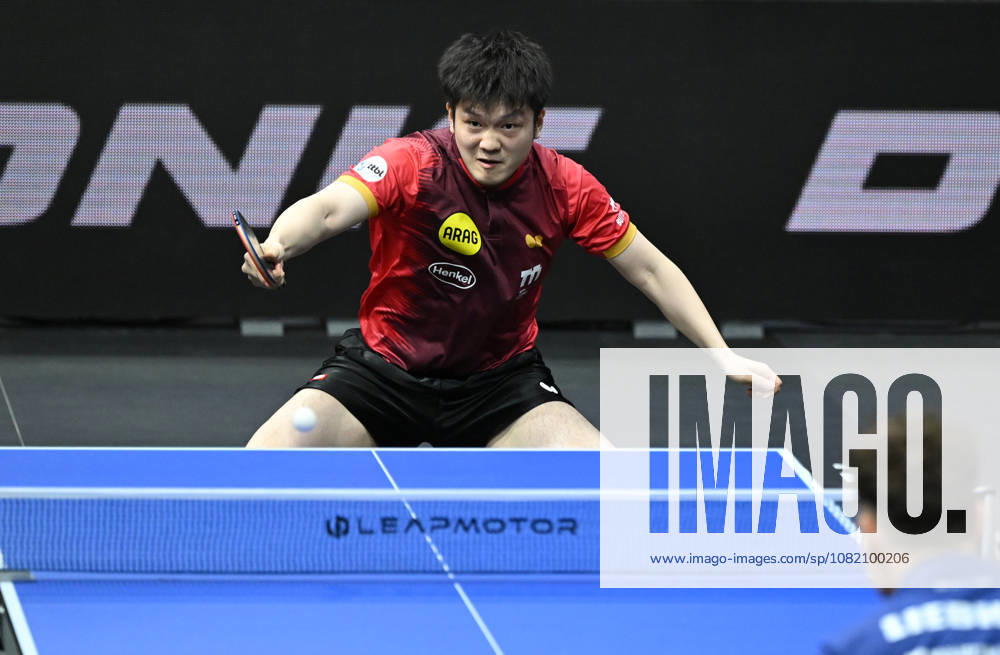German Table Tennis Cup Grand Opening with Fan Zhendong of Borussia Düsseldorf (photo ms0727) NUREMBERG, GERMANY, AUGUST 29, 2026 Fan Zhendong of Borussia Düsseldorf (photo ms0727) in action at the Table Tennis Bundesliga Cup Grand Opening for the 2026–2027 season at the Kia Metropol Arena in Nuremberg, Bavaria, Germany