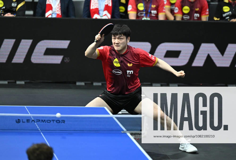 German Table Tennis Cup Grand Opening with Fan Zhendong of Borussia Düsseldorf (photo ms0734) NUREMBERG, GERMANY, AUGUST 29, 2026 Fan Zhendong, Borussia Düsseldorf (photo ms0734), in action at the Table Tennis Bundesliga Cup Grand Opening for the 2026–2027 season at the Kia Metropol Arena in Nuremberg, Nuremberg, Kia Metropol Arena, Bavaria, Germany