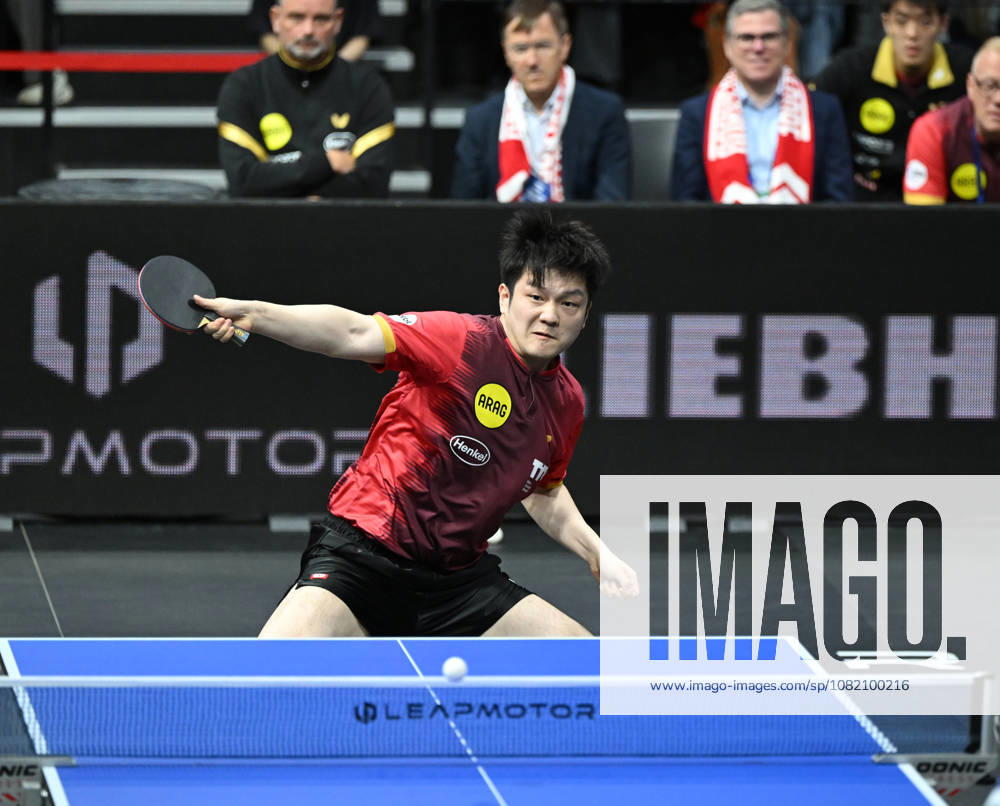 German Table Tennis Cup Grand Opening with Fan Zhendong of Borussia Düsseldorf; photo ms0753; NUREMBERG, GERMANY, AUGUST 29, 2026 Fan Zhendong, Borussia Düsseldorf (photo ms0753), in action at the Table Tennis Bundesliga Cup Grand Opening for the 2026–2027 season at the Kia Metropol Arena in Nuremberg, Nuremberg, Kia Metropol Arena, Bavaria, Germany