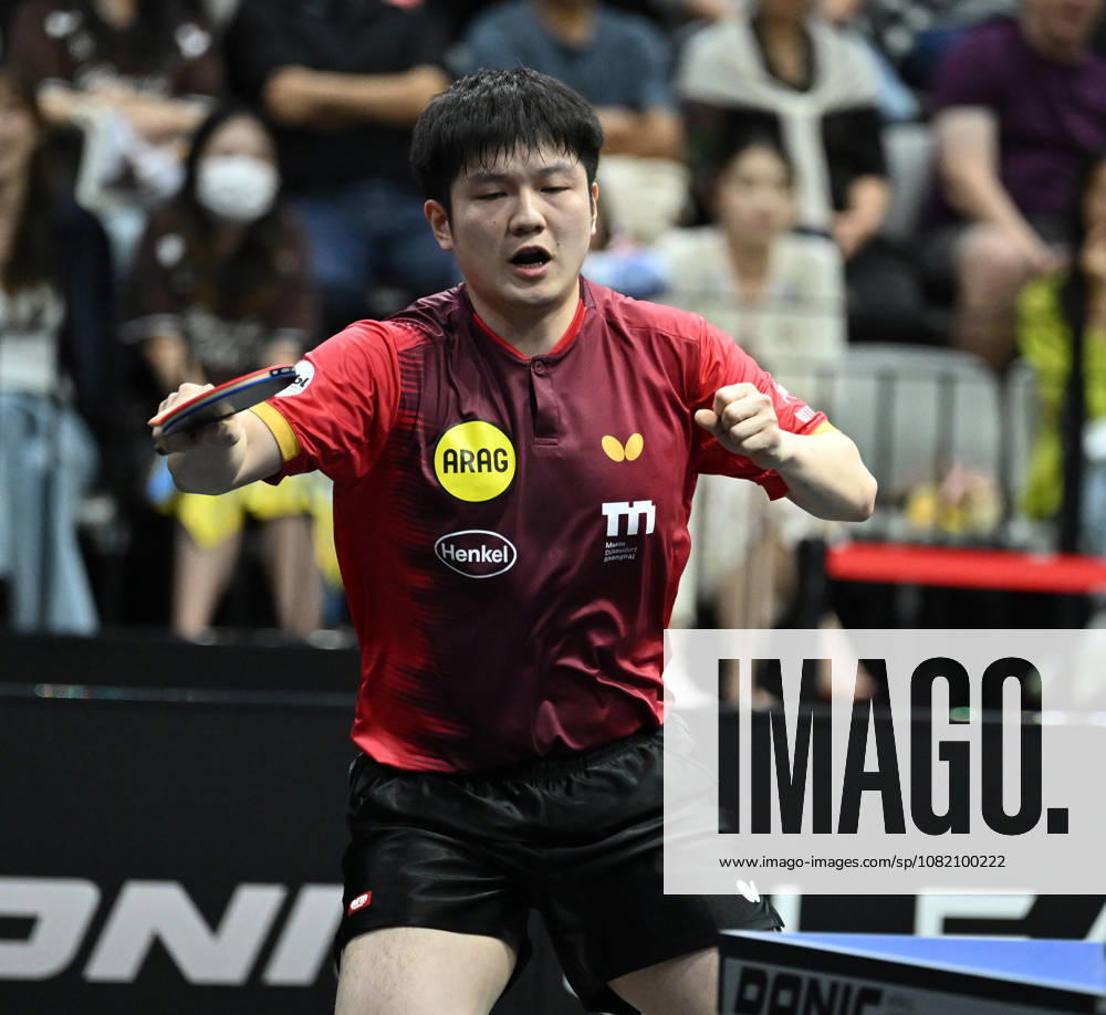 German Table Tennis Cup Grand Opening with Fan Zhendong of Borussia Düsseldorf (photo ms0836) NUREMBERG, GERMANY, AUGUST 29, 2026 Fan Zhendong of Borussia Düsseldorf (photo ms0836) in action at the Table Tennis Bundesliga Cup Grand Opening for the 2026–2027 season at the Kia Metropol Arena in Nuremberg, Bavaria, Germany
