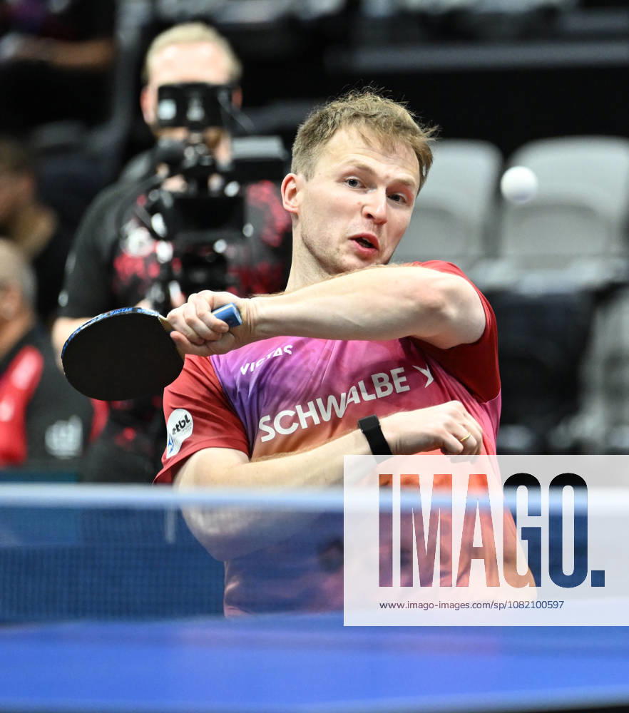 German Table Tennis Cup Grand Opening with Benedikt Duda of TTC Schwalbe Bergneustadt (photo ms0921) NUREMBERG, GERMANY, AUGUST 29, 2026: Benedikt Duda of TTC Schwalbe Bergneustadt (photo ms0921) in action at the Table Tennis Bundesliga Cup Grand Opening for the 2026–2027 season at the Kia Metropol Arena in Nuremberg, Nuremberg Kia Metropol Arena Bavaria, Germany