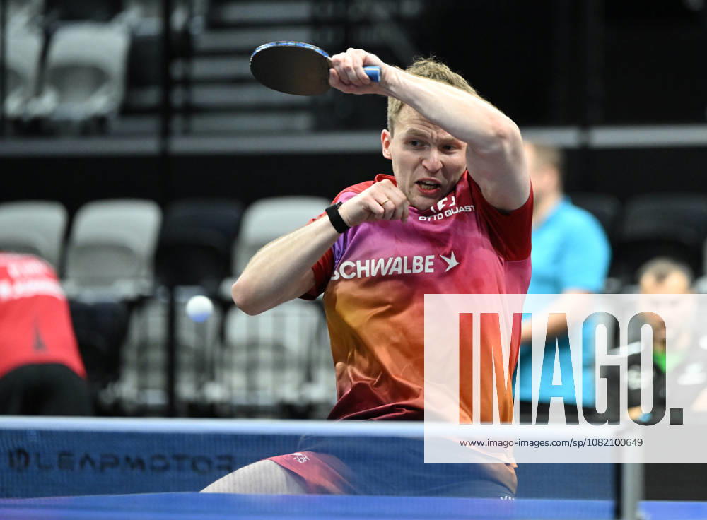 German Table Tennis Cup Grand Opening with Benedikt Duda of TTC Schwalbe Bergneustadt (photo ms0927) NUREMBERG, GERMANY, AUGUST 29, 2026—Benedikt Duda of TTC Schwalbe Bergneustadt (photo ms0927) in action at the Table Tennis Bundesliga Cup Grand Opening for the 2026–2027 season at the Kia Metropol Arena in Nuremberg, Nuremberg Kia Metropol Arena Bavaria, Germany