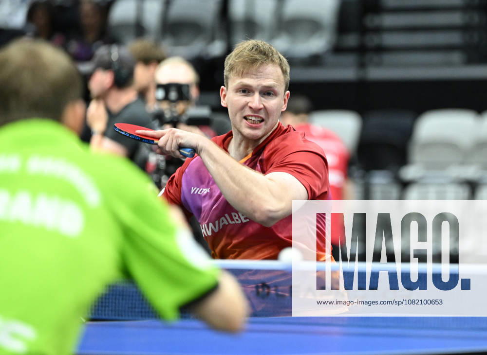 German Table Tennis Cup Grand Opening with Benedikt Duda of TTC Schwalbe Bergneustadt, photo ms0928, NUREMBERG, GERMANY, AUGUST 29, 2026: Benedikt Duda of TTC Schwalbe Bergneustadt (photo ms0928) in action at the Table Tennis Bundesliga Cup Grand Opening for the 2026–2027 season at the Kia Metropol Arena in Nuremberg, Nuremberg, Kia Metropol Arena, Bavaria, Germany