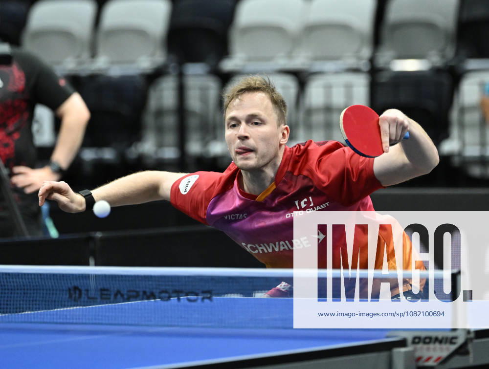German Table Tennis Cup Grand Opening with Benedikt Duda of TTC Schwalbe Bergneustadt (photo ms0940) NUREMBERG, GERMANY AUGUST 29, 2026 Benedikt Duda of TTC Schwalbe Bergneustadt (photo ms0940) in action at the Table Tennis Bundesliga Cup Grand Opening for the 2026–2027 season at the Kia Metropol Arena in Nuremberg, Nuremberg Kia Metropol Arena Bavaria, Germany