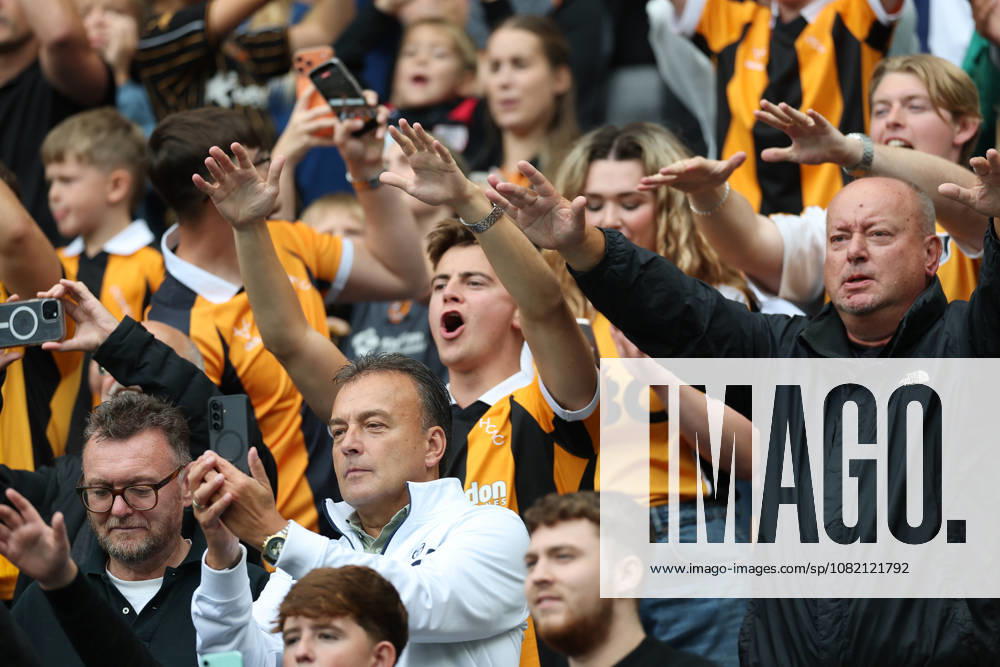 Coventry City v Hull City Premier League Hull City Fans during the Premier League match at the Coventry Building Society Arena, Coventry 29 08 2026 UK Newspapers OUT