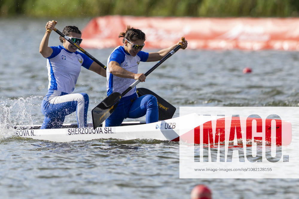 ICF Canoe Sprint and Paracanoe World Championships Shokhsanam Sherzodova,Nilufar Zokirova during C2 women 200m - Final A at the ICF Canoe Sprint and Paracanoe World Championships 2026 in Poznan,Poland on August 29, 2026 Poznan Poland