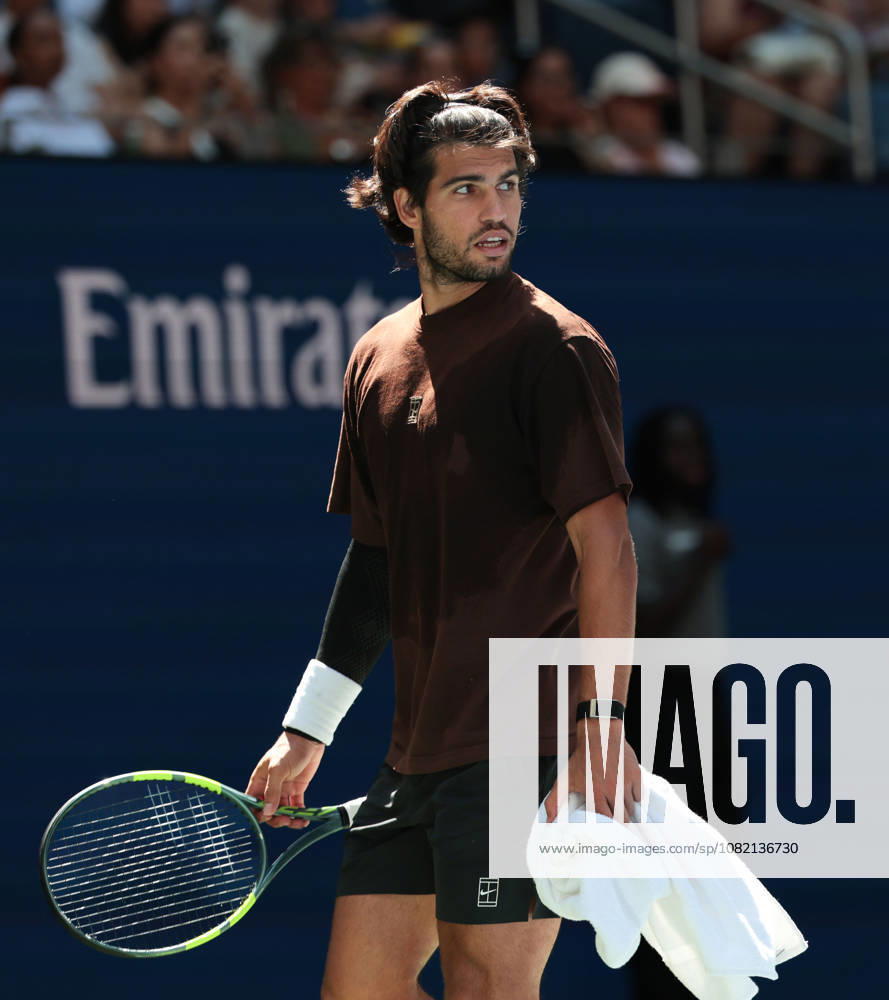 Carlos Alcaraz, Training, Practice, U.S. Open Championships, Billie Jean King National Tennis Center, Flushing Meadows, New York, USA