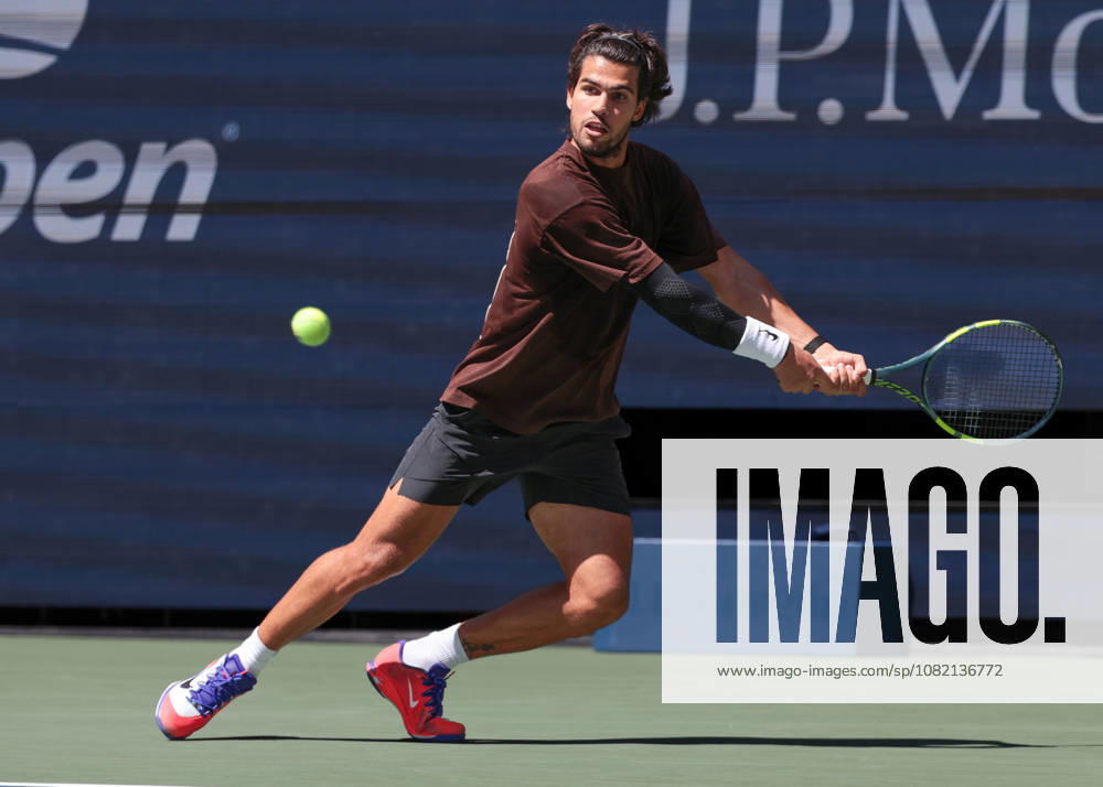 Carlos Alcaraz, Training, Practice, U.S. Open Championships, Billie Jean King National Tennis Center, Flushing Meadows, New York, USA