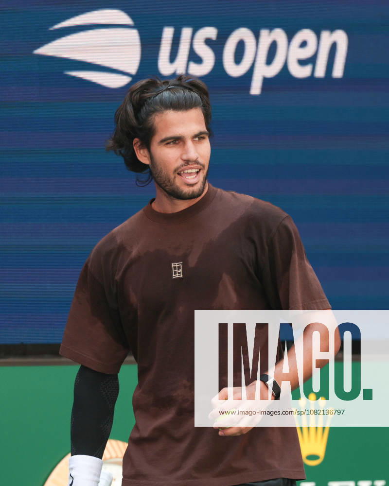 Carlos Alcaraz, Training, Practice, U.S. Open Championships, Billie Jean King National Tennis Center, Flushing Meadows, New York, USA