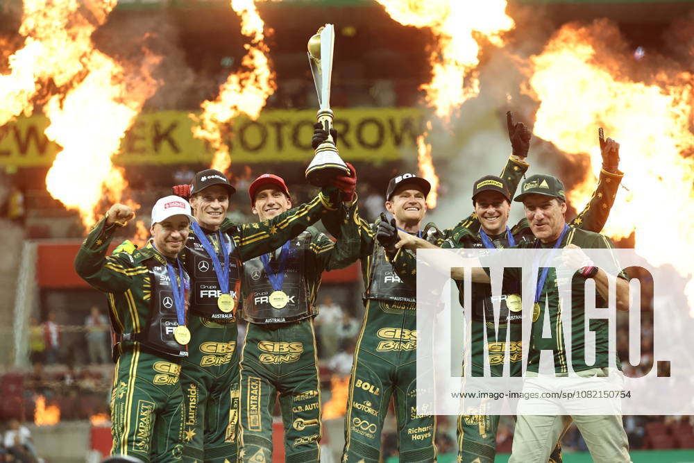 WARSZAWA 29.08.2026 STADION NARODOWY ZUZEL DRUZYNOWY PUCHAR SWIATA NA ZUZLU SPEEDWAY WORLD CUP N Z. AUSTRALIA WINNERS ROHAN TUNGATE JASON DOYLE MAX FRICKE RYAN DOUGLAS BRADY KURTZ MARK LEMON FOT. ALEKSANDER MAJDANSKI NEWSPIX.PL NEWSPIX.PL --- newspix.pl