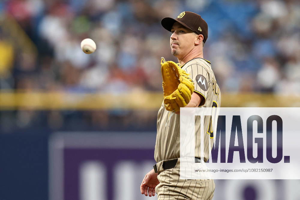 San Diego Padres pitcher WALKER BUEHLER (10) catches the ball during his outing against the Tampa Bay Rays. The Tampa Bay Rays hosted the San Diego Padres at Tropicana Field in St. Petersburg, FL. St. Petersburg USA - ZUMAm299 20260829_znp_m299_010