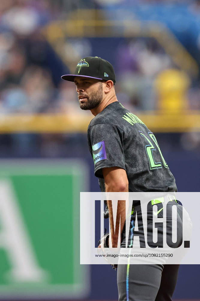 Tampa Bay Rays pitcher NICK MARTINEZ (28) pitching against the San Diego Padres. The Tampa Bay Rays hosted the San Diego Padres at Tropicana Field in St. Petersburg, FL. MLB, Baseball Herren, USA 2026: San Diego Padres 6:7 Tampa Bay Rays - ZUMAm299 20260829_znp_m299_034