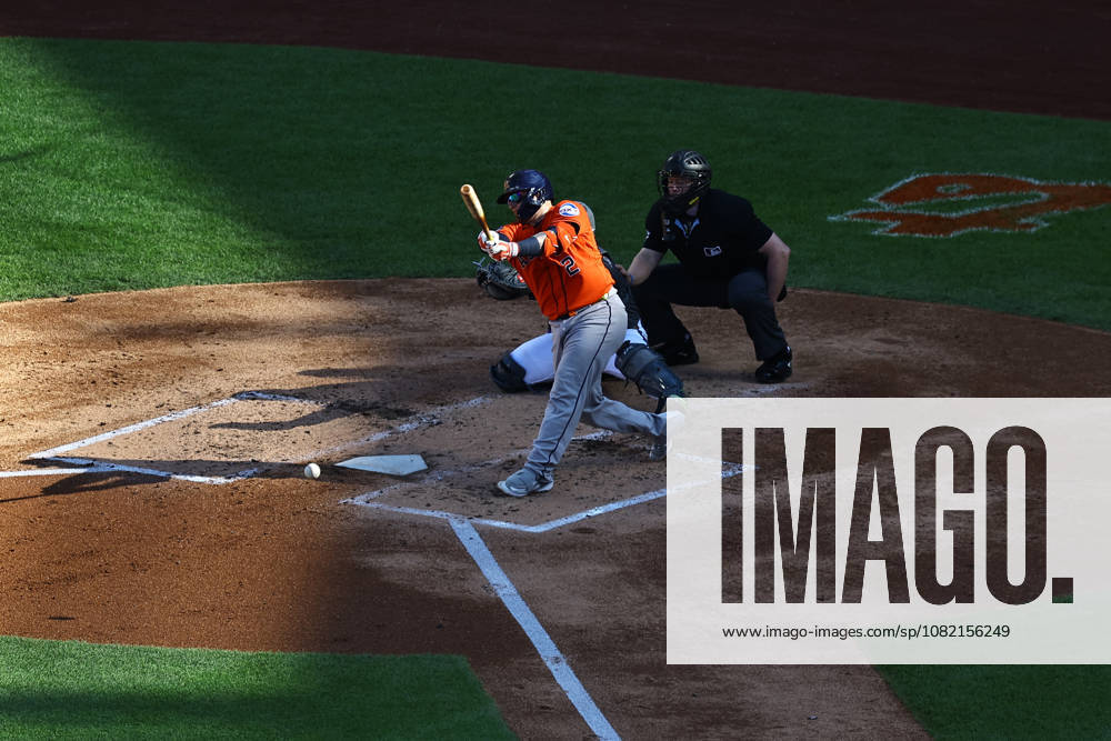 MLB, Baseball Herren, USA Houston Astros Vs. New York Mets Houston Astros Christian Vazquez 2 bats during the second inning of a baseball game against the New York Mets at Citi Field in Flushing, New York, on August 29, 2026. Flushing New York United States