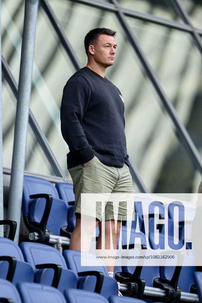 Broendby IF v FC Copenhagen, A-Liga football, Broendby, Denmark Broendby, Denmark. 29th, August 2026. Head coach Thomas Norgaard of Broendby IF (men) seen on the stands at the A-Liga match between and Broendby IF and FC Copenhagen at Brondby Stadion in Brondby. Denmark, Brondby, Brondby Stadion