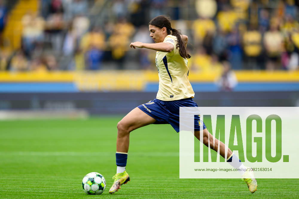 Broendby IF v FC Copenhagen, A-Liga football, Broendby, Denmark Broendby, Denmark. 29th, August 2026. Mila Bischoff of Broendby IF seen during the A-Liga match between and Broendby IF and FC Copenhagen at Brondby Stadion in Brondby. Denmark, Brondby, Brondby Stadion