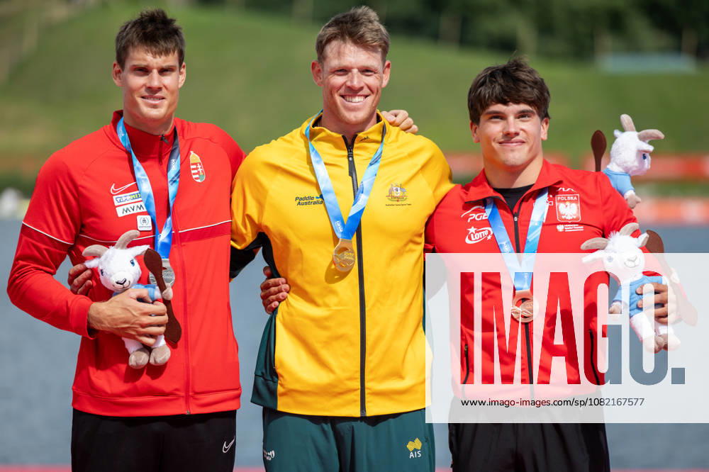 ICF Canoe Sprint and Paracanoe World Championships Adam Varga, Thomas Green, Alex Borucki during ICF Canoe Sprint and Paracanoe World Championships in Poznan, Poland, on August 30, 2026 Poznan Poland