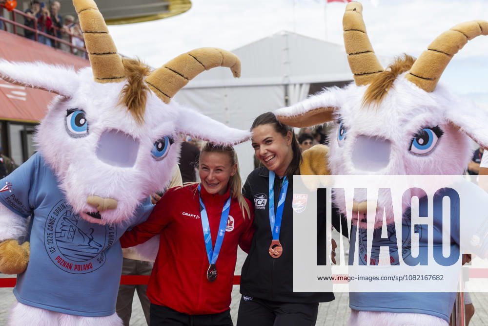 ICF Canoe Sprint and Paracanoe World Championships Sophia Jensen,Nevin Harrison at the medal ceremony during the 2026 ICF World Championships in Canoe Sprint and Para-canoe in PoznaÅ , Poland, on 30 August 2026. Poznan Poland