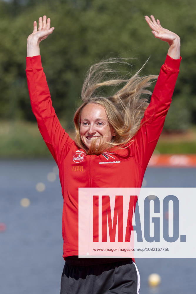 ICF Canoe Sprint and Paracanoe World Championships ,Frederikke Hauge Moercke at the medal ceremony during the 2026 ICF World Championships in Canoe Sprint and Para-canoe in PoznaÅ , Poland, on 30 August 2026. Poznan Poland