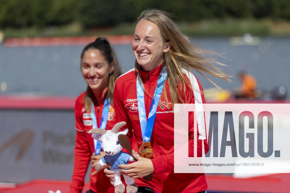 ICF Canoe Sprint and Paracanoe World Championships Frederikke Hauge Moercke at the medal ceremony during the 2026 ICF World Championships in Canoe Sprint and Para-canoe in PoznaÅ , Poland, on 30 August 2026. Poznan Poland