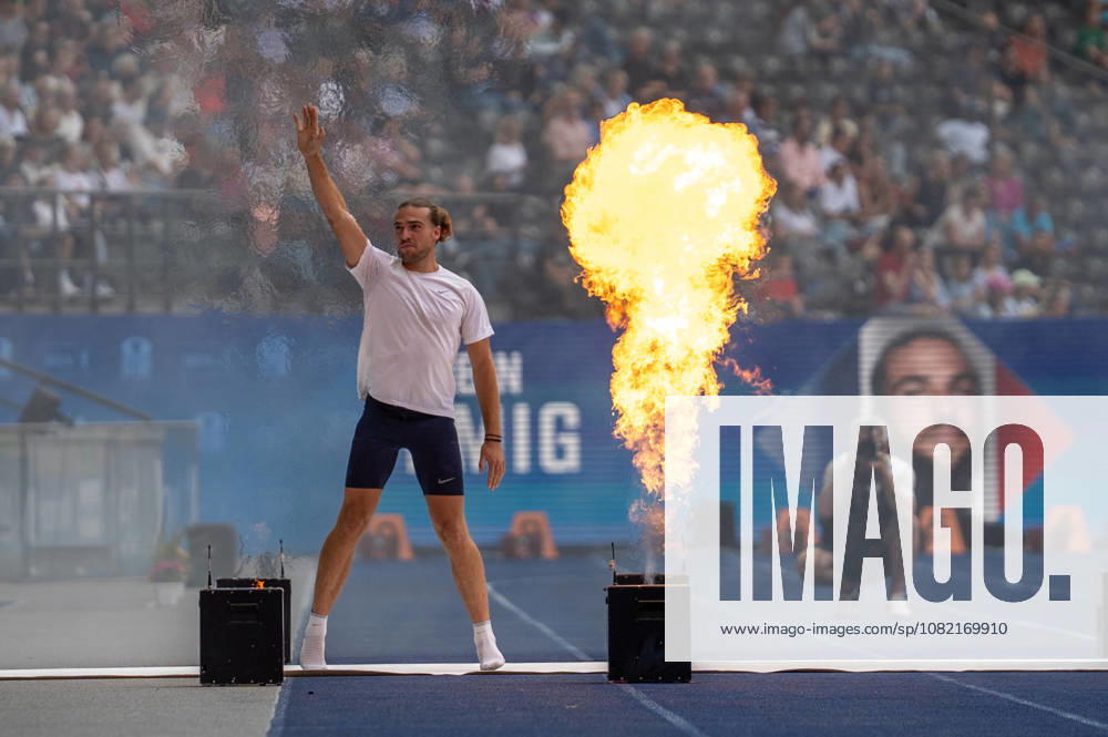 German Track and Field, Track and Field Meet, ISTAF 2026 Sports Festival on August 30, 2026, at the Olympic Stadium in Berlin; Men s Pole Vault Heats: Robin Emig (France)