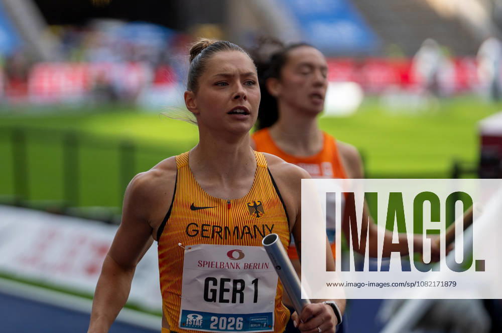 German Track and Field, Track and Field Meet, ISTAF 2026 Sports Festival on August 30, 2026, at the Olympic Stadium in Berlin, 4 x 100-meter mixed relay, anchor runner Gina Lückenkemper