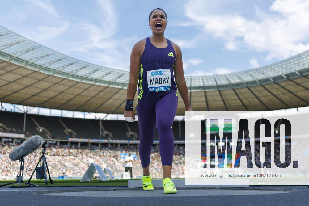 Yemisi MABRY (GER Germany) reacts in the women’s shot put during the ISTAF at Olympic Stadium on August 30, 2026 in Berlin, Germany. Germany