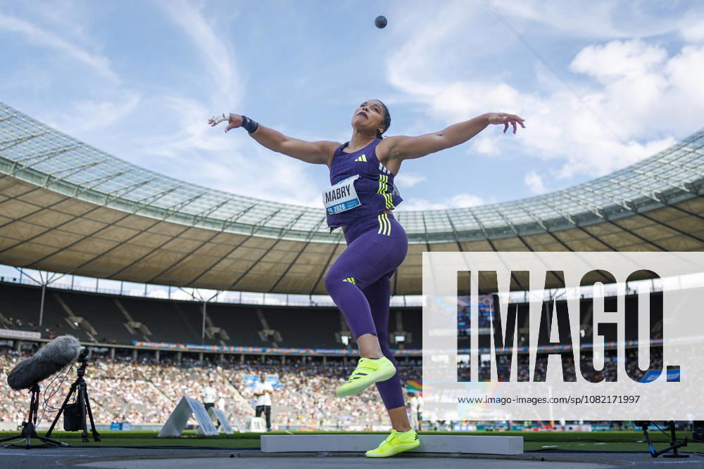 Yemisi MABRY (GER Germany) competes in the women’s shot put during the ISTAF at Olympic Stadium on August 30, 2026 in Berlin, Germany. Germany