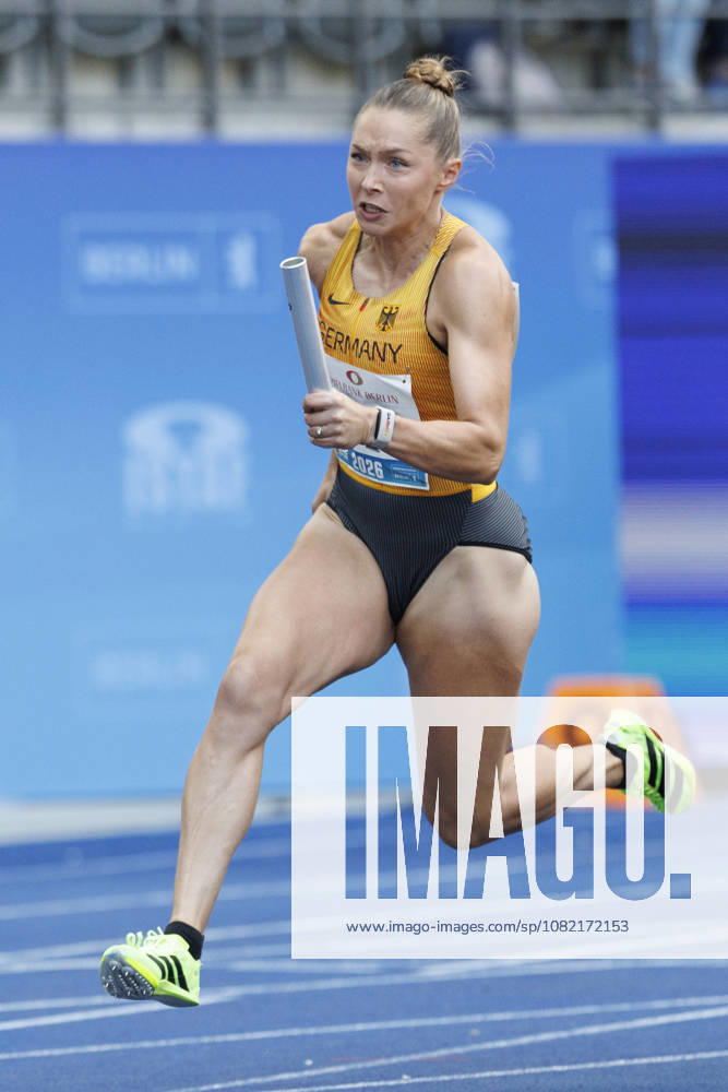 Gina LÜCKENKEMPER (GER Germany) in the 4x100m mixed relay during the ISTAF at Olympic Stadium on August 30, 2026 in Berlin, Germany. Germany