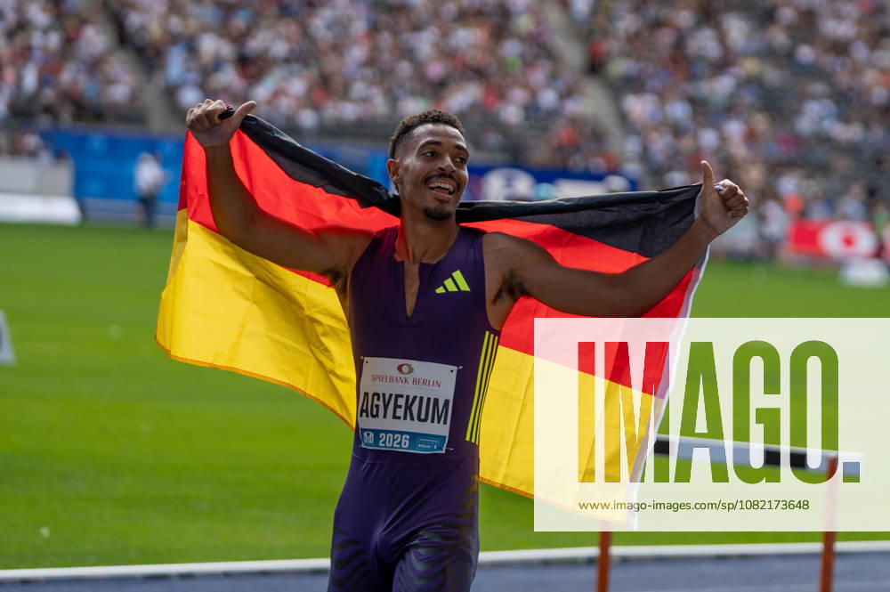 German Track and Field, Track and Field Meet, ISTAF 2026 Sports Festival on August 30, 2026, at the Olympic Stadium in Berlin, 400-meter hurdles, Emil Agyekum, Germany