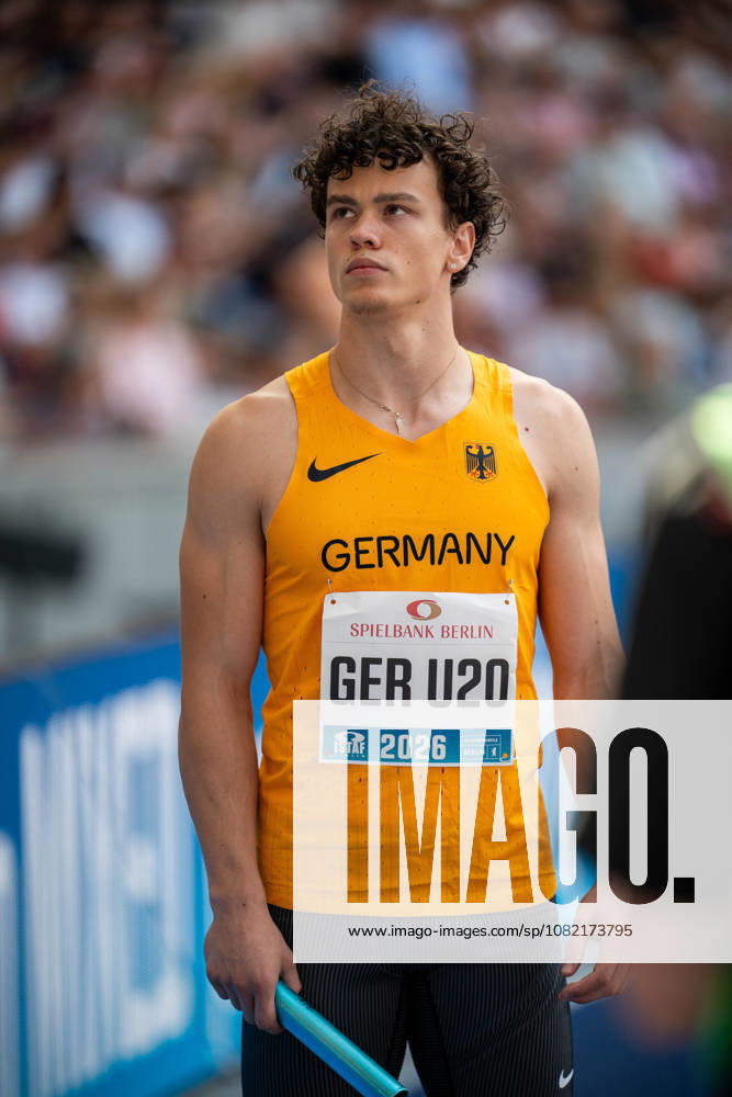 Lennox SCHMIDT (GER Germany) competing in the 4x100M Mixed Relay during the ISTAF at Olympic Stadium on August 30, 2026 in Berlin, Germany.