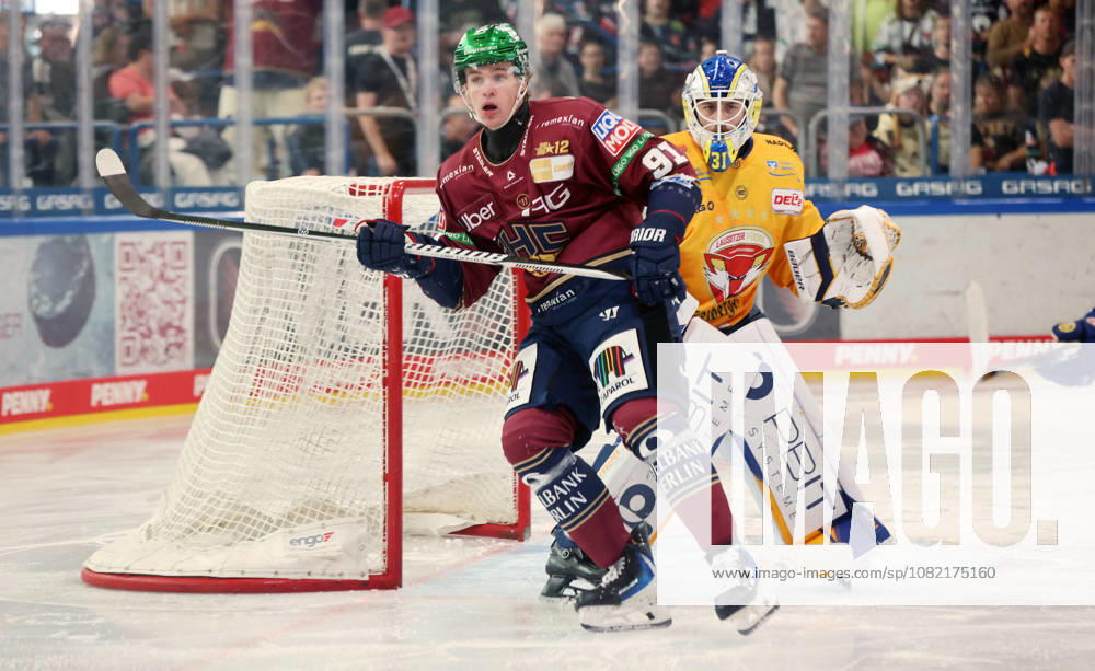 Tobias Krestan Single Image Cutout Action Single Image Cutout Action Sports Ice Hockey Penny DEL German Ice Hockey League Exhibition Game 2026–2027 Season August 30, 2026 EHC Eisbären Berlin (EBB) vs. Lausitzer Füchse