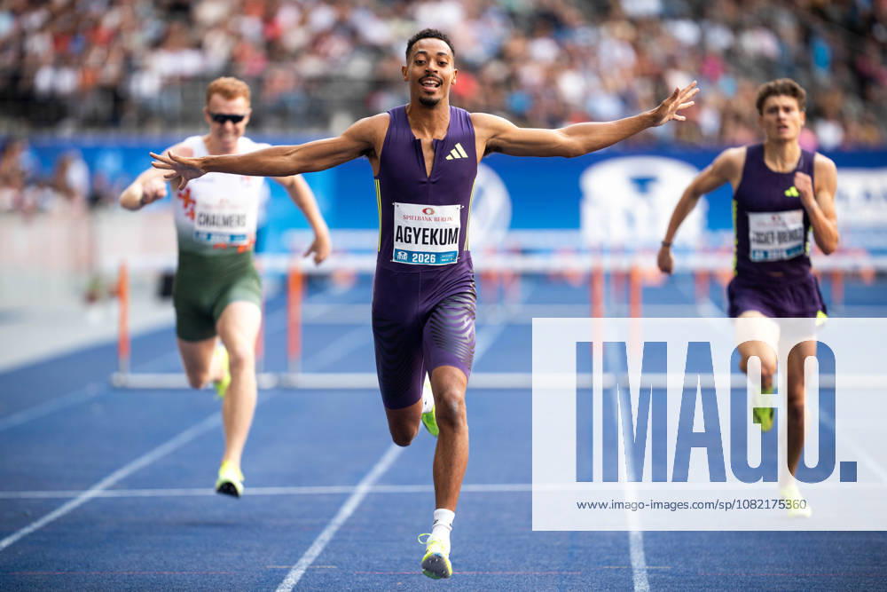 Emil AGYEKUM (GER Germany) competing in the Men 400M hurdles, during the ISTAF at Olympic Stadium on August 30, 2026 in Berlin, Germany.
