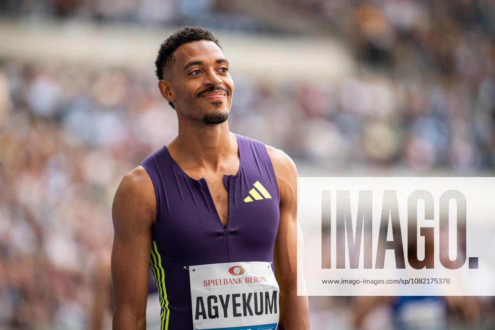 Emil AGYEKUM (GER Germany) competing in the Men 400M hurdles, during the ISTAF at Olympic Stadium on August 30, 2026 in Berlin, Germany.