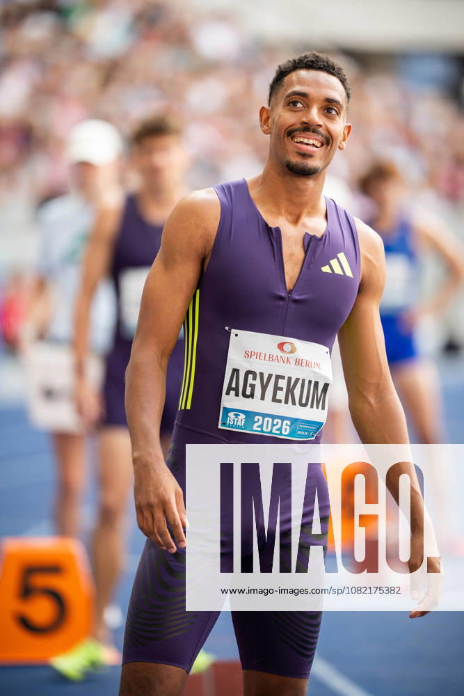 Emil AGYEKUM (GER Germany) competing in the Men 400M hurdles, during the ISTAF at Olympic Stadium on August 30, 2026 in Berlin, Germany.