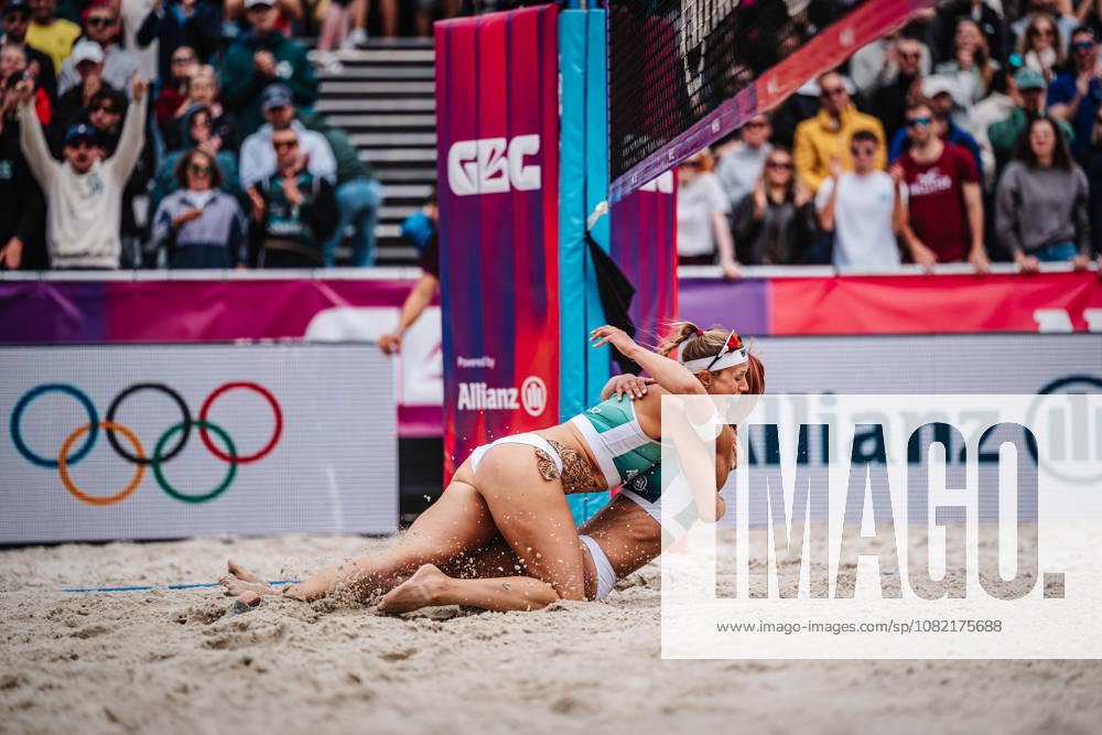 Women s Beach Volleyball German Championship Final, August 30, 2026. Top: Kim van de Velde; Bottom: Sandra Ittlinger win the final and are crowned German champions. Celebrations in Dortmund, Revierpark Wischlingen, North Rhine-Westphalia, Germany